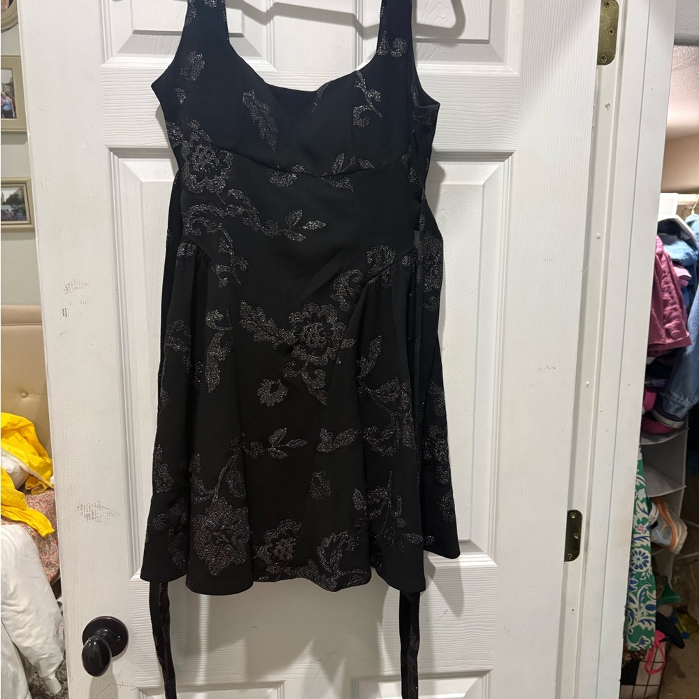 Elegant Black Floral Dress